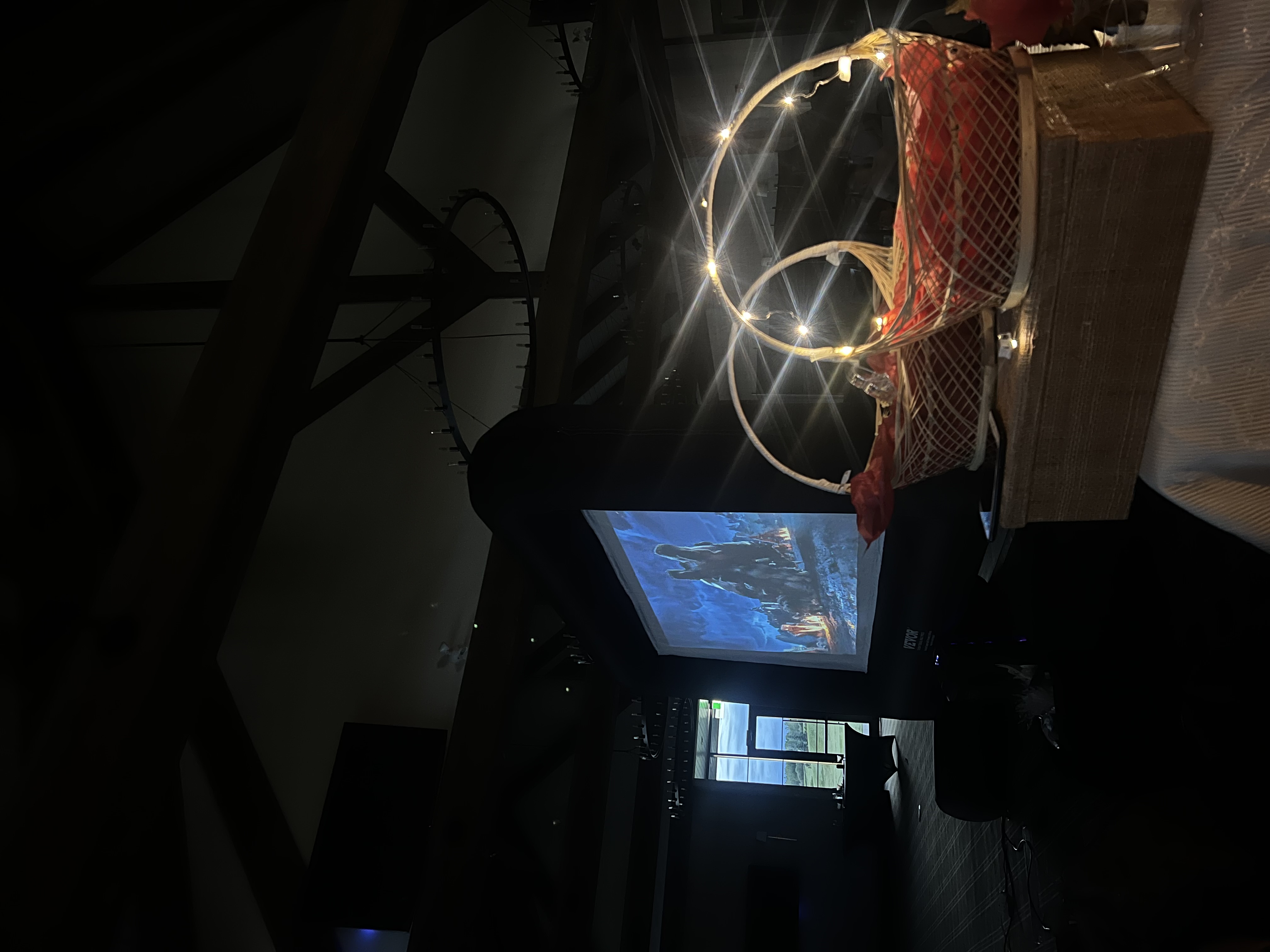 Luxe backyard movie setup