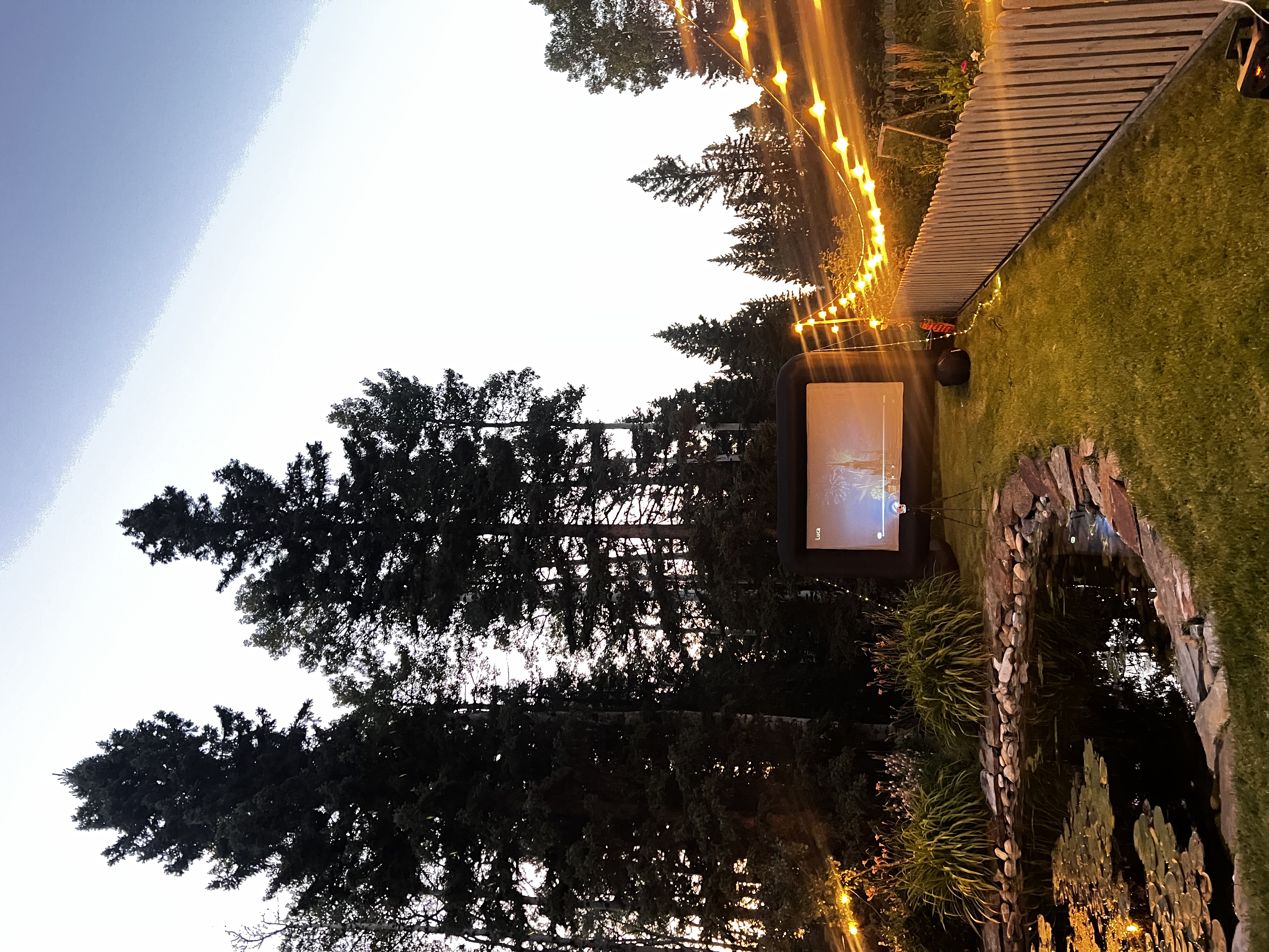 Outdoor movie screening