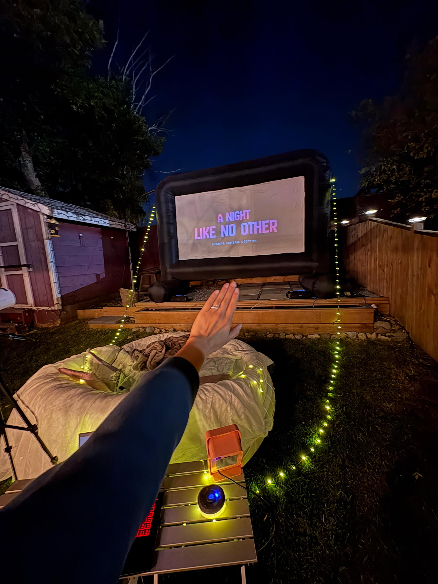 Outdoor cinema night
