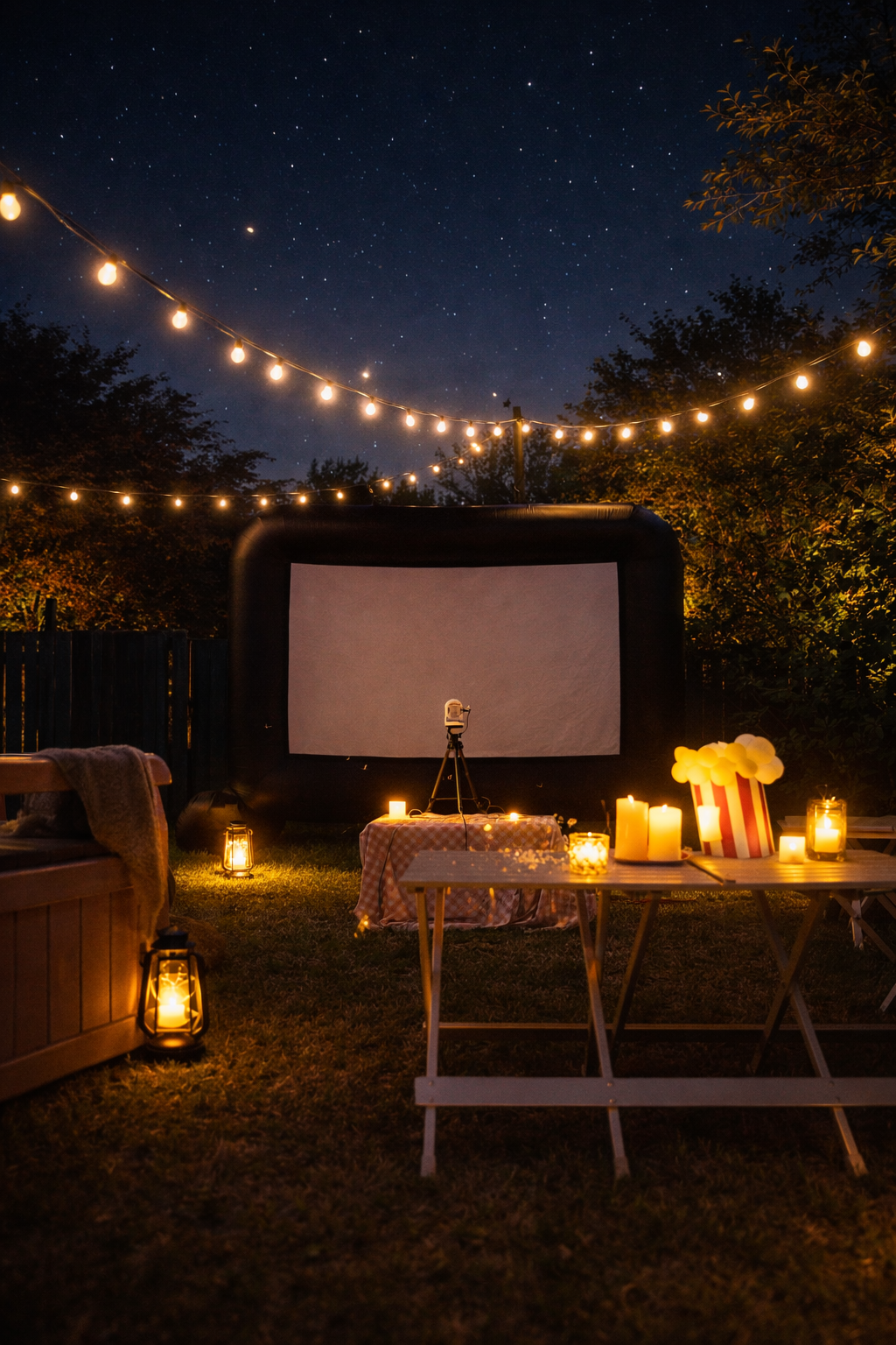Backyard cinema night